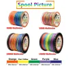 Аксессуары плетеная рыболовная линия x12 12strands 300m1500m Multycolor Super Strong Japan Multifilament Pe Braid Wire 35lb180lb