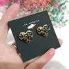 Stud Earrings 2024 Women Fashion Jewelry Female Cute Statement Earring Eco-friendly Enamel Leopard Solid Love Heart Earings For Wedding