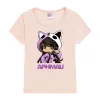 Tops Aphmau bambini abbigliamento in cotone kawaii Princess ragazza maglietta per bambini abbigliamento per bambini cartone animato ragazza anime girl camicia estate tops