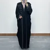 Ethnic Clothing Womens Muslim Fashion Bat Sleeve Middle East Dubai High Temperature Rhinestones Loose Large Cardigan Robe Jalabiya For Women