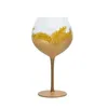 Weingläser Champagner Wasserbecher Kristalllicht Retro Goblet Home Orange rotes Glas Hochwertig Bordeaux Trinken