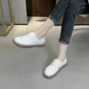 Casual schoenen Comemore Leather Women 2024 Soft Bottom Loafers Mom Flat Ladies Shoe Flats Footwear Dames Sneakers