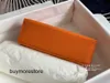 Femme designer Epsom Leather Handbag 7a Gétille Cuir Cuir Première génération 22cm Orange Single For1A0Z