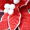 Decoratieve bloemen kerstsimulatie feestboom hanger kunstmatige fluweel bloem ornamenten home deco