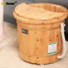 Massager 2021 Wood Bubble Foot Bucket Spa Fully Automatic Foot Bath Home Sauna Foot Tub Electric Heating Massage Steam Profound Barrels