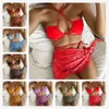 Spicy Girl Split Swimsuit Solid Color Sexy Bandage Three Piece Bikini Lace Up Swimsuit