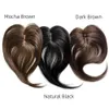 Anemone Natural Human Hair Bangs Side Fringe for Women 3D Middle Part False Bangs Clip-in Invisible Hairpieces 240423