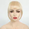 Bangs de cheveux humains raides avec 3 clips 100% réels réelles Remy Natural Hair frange et frange Clip dans les cheveux Human Heuvr