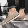 Casual Shoes Fashion High Quality Men Leather Low Top bekväm Senior Sneakers Shoe Luxury Oxford Soft Sole Outdoor