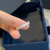 Bandringen ring stierf vierkante bakstenen rijpaar met rectangar kristallen steenversie gestapelde klassieke desingers cool luxurys bone heren en dhiwd