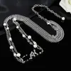 Designer Waist Chain Womens Fashion Waistchain Luxury Silver Chain Belt Alloy Chains Belts Pearls Necklaces Ladies Waistband Multi Layer Pearl Waist Chain