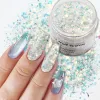 Líquidos 1oz/garrafa profissional acrílico em pó mistura de borboleta redonda de glitter de brilho de cristal pó de unhas de cristal pó para manicure