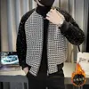 Vestes masculines Luxury Sequin Sticker Mens Veste Hiver épaissis de parc chaud épaissis de veste sociale décontractée Jacket Nightclub DJ Jacketl2404