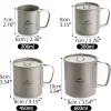 Tools NatureHike Titanium Cup Camping Mug Tourist Table Seopy Picnic redskap utomhus kök leveranser resor matlagning köksredskap