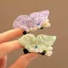 Hair Accessories New Baby Girls Cute Butterfly Pearl Summer Hair Claws Hairpins Children Sweet Acrylic Claws Clips Kids Hair Accessories