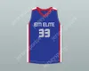 Пользовательский номер number number mens Youth/Kids sacko осень 33 каждый 1 Учите 1 элита AAU Blue Basketball Jersey 1 Top Snatched S-6xl