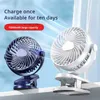 Andere apparaten 2024 Clipventilator Mini -ventilator Stille Portable Dormitory USB Dual Electric Long Life Desktopventilator Koelapparatuur Verstelbaar J240423