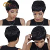 Wigs 28PCS Curly Human Hair Bundles Brazilian Hair Weave Bundles Short Hair Human Hair Bundles For Woman