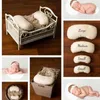 4 Pack -Set geborene POGROA -Requisiten posieren Bohnen Kissen Baby Fotografia Accessoires Sets Erbsenkissen gefüllt Polyester 240424