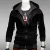 Herrenjacken lässig nützliche Outwear Slim Fit Long Sleeve Mode Color Block Hoodies Sweatshirt für tägliche Lebensreise Dating