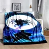 Blankets Anime Demon Slayer Kimetsu no Yaiba Fleece Blanket Nezuko Kamado Tanjiro Kamado Soft Bedding Bedspread Sofa Warming Cover T240422