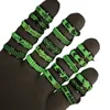 50pcs/Lot Factory Wholesale Mix Style Bright in Night Stainless Steel Finger Rings Large Size Woman Man Turn Green in Dark Gifts 240411