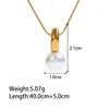 Designer Retro Style Pendant Item for Women Plated 18K Gold Stainless Steel High Gloss Pearl Pendant Banquet Wedding Party Jewelry Free of Shipping