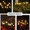 Solar LED Light Outdoor Waterproof Garden Sunlight Powered Landscape Lights Firefly Lawn Decor 240411