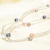 Strands ASHIQI Natural Freshwater Baroque Pearl Bracelets & Bangles For Women 925 Sterling Silver Clasp Crystal Beads Jewelry