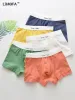 Unterwäsche LJMOFA 5PCS 312T Kids Boxer Feste Farbklassiker Boy Unterwäsche Weiche Baumwollstudentshose Hose komfortable Innerbekleidung B168