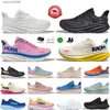 Hokahs One Clifton 9 Buty do biegania kobiety Darmowe Pepople Sneakers Bondi 8 Cliftons Czarna biała brzoskwinia Whip Harbor Cloud Carbon X2 Men Treners