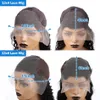 Loose Curly 13x4 13x6 Transparent Lace Front Human Hair Wigs Brazilian 30 40 44 Inch 250% Deep Wave Lace Frontal Wig For Women 240412