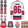 Kob 13 Nico Hischier Jersey Jack Hughes (A) Dougie Hamilton Martin Brodeur Yegor Sharangovich Jesper Bratt Hockey Jerseys White Green Red B