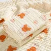 sets 6 Layers Baby Blanket Children's Gauze Bath Towel Cotton Newborn Super Soft Absorbent Bath Cover Blanket Bedding Baby Swaddle