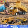 Bilar 1/24 Remote Control Engineering Vehicle 10 Channels 2.4G Remote Control Simulation RC Dump Truck Car Toys for Boys Children Gift