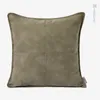 Pillow Farmhouse Home Decor With Waist Sofa Cross Green Leather Stitching Castle Throw