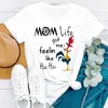 T-shirt pour femmes t-shirt garçon fils heureux carton maman maman maman dessin animé mode imprimé dame t-shirts top womens graphic t-shirt femelle tee 240423