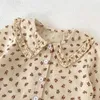 Одежда набор осенней ребенка набор для малышей девочки-малыша цветочная блузя BodySuit 2 ПК костюма 0-3y