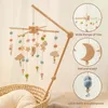 3 PC/Set Stars and Moon Baby Crib Remote Mobiles Rattles Hangable Många former Roterande Bell Music Educational Toys Gifts 240418