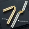 Retro Brass Flint Kerosene Lighter Nunchaku Free Fire Grinding Wheel Without Gasoline Lighter Metal Cigarette Lighter Gadget For Men