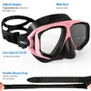 COPOZZ Scuba Diving Mask Set Anti Fog Goggles with Snorkel Glasses Tube Adjustable Strap for Women Men Adult Swimming Mask 240422