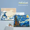 Blocchi Creative Art Van Gogh Dipinti The Starry Night Moc La grande ondata di micro -costruzioni di Kanagawa Micro Building Toys Education Kids Regali