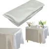 Strumpor rektangel satin bordduk överlagrar bröllop bankett dekor hem matbord täckning till jul baby dusch födelsedag bordduk
