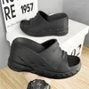 Sandals 34-40 Lightweight Tennis Slippers Black Woman Flats Shoes For Women Sneakers Sport Special Wide Model Portable