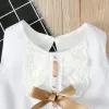 Set abito per bambini abito estate nuove ragazze gonna senza maniche ragazze con filo gallo per capelli con branco vestito abito a doppio abbigliamento da ragazza in cotone