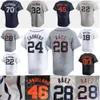 2024 Custom S-4xl Baseball Jersey 28 Javier Baez 24 Miguel Cabrera mize Gipson-Long Skubal Baddoo Meadows Ibanez Carpenter Greene Torkelson Jerseys