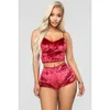 Apresenta de sono feminino e 2pcs lingerie veet v pesco