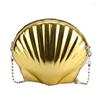 Evening Bags Women Shoulder Handbags Shell Bag Chain Cute Sequins Small Phone Money Pouch Zipper Luxury Designer Crossbody For