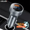 Chargers USLION 78W Car Charger PD USB Dual Port 3A Type C Mobile Phone Fast Charging For iPhone 14 Xiaomi Samsung iPad Laptops Tablets