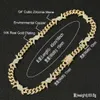 Punk Mens Copper Iced Out Cz Thorns Miami Cuban Link Chain Choker Jewelry Hiphop CZ Cub Zirkoon ketting ketting
